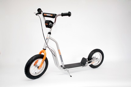Koloběžka giga rider 100 - silver/orange - 1 Koloběžka giga rider 100 - silver/orange - 1