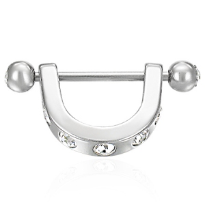 Piercing bílé kamínky