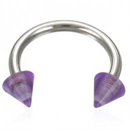 Piercing fialový