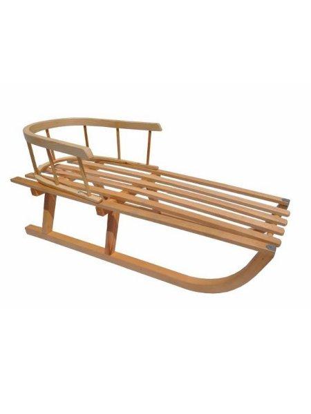Dřevěné sáňky 90 cm s ohrádkou