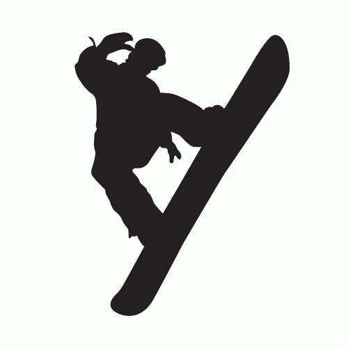 Nálepka silueta snowboard