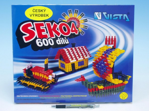 Stavebnice Seko 4 plast 600ks v krabici 35x29x3,5cm