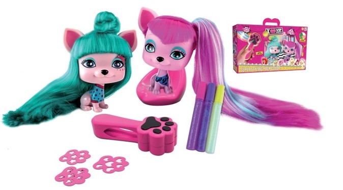 Mazlíčci Yuko a Gigi VIP PETS 11cm s kadeřnickými doplňky