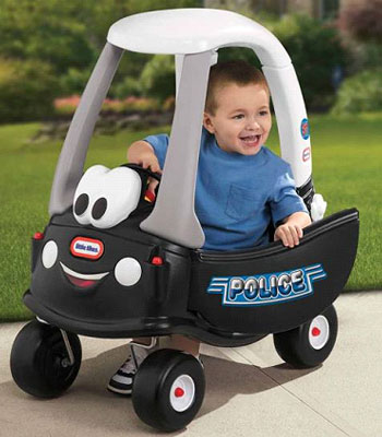Autíčko- vozítko ala Flinstones COZY COUPE POLICIE LITTLE TIKES