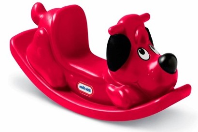 Little Tikes Houpací pejsek - červený