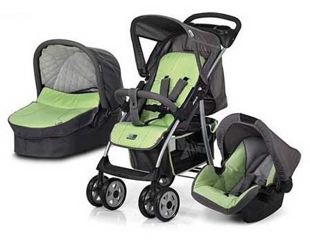 Kombinovaný kočárek Hauck sada Shopper 11 trio set wheel Mint 