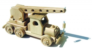 Dřevěné auto jeřáb
