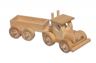 Dřevěné auto tir s korbou