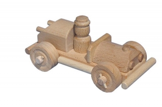 Dřevěné auto s řidičem 1