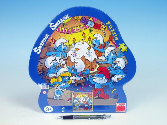 Puzzle Šmoulové oslava 21dílků  kontura