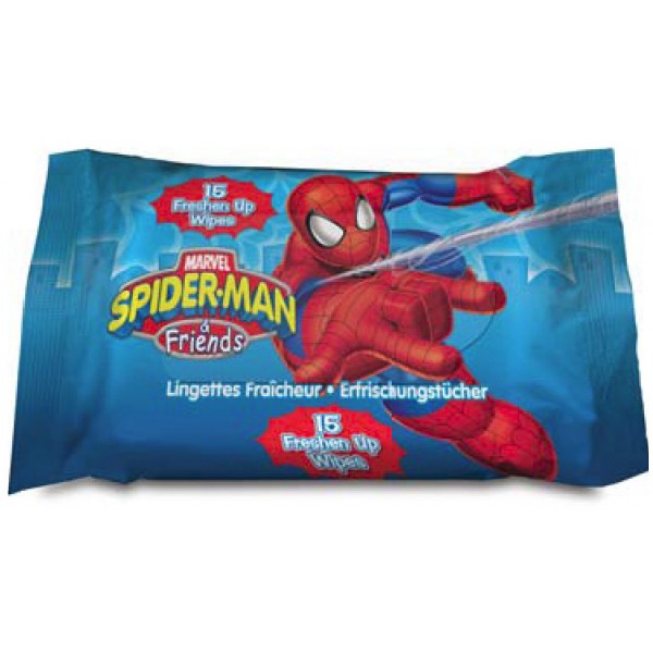 Dětské vlhčené ubrousky 15ks Spiderman