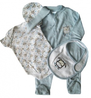 4 - DÍLNÝ KOJENECKÝ SET BABY TOWN modrý