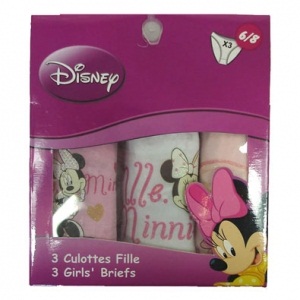 Sada 3 kusy kalhotky Disney Minnie