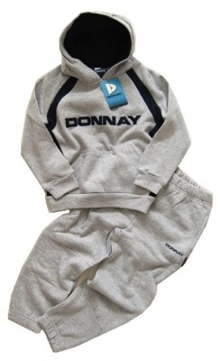 Tepláková souprava Donnay šedá barva