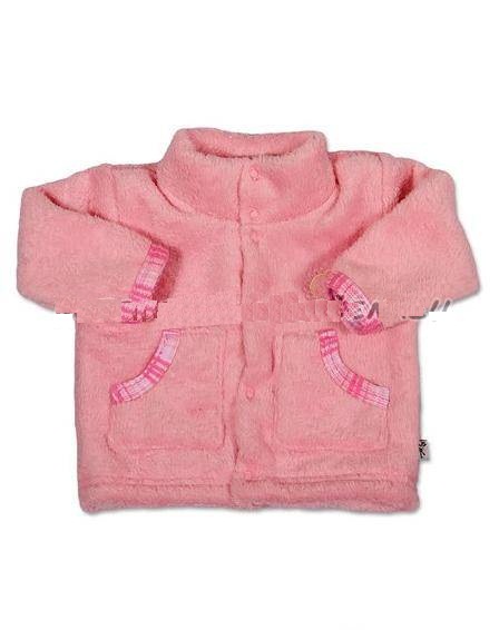 Fleecový kabátek Baby Service růžová barva