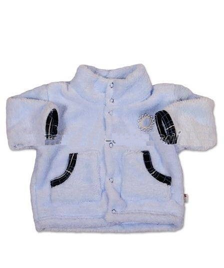 Fleecový kabátek Baby Service modrá barva