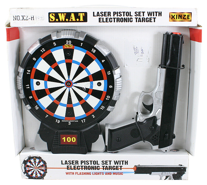 Laserová pistol s terčem