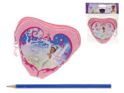 Peněženka ve tvaru srdce PRINCESS Tiana 12cm v sáčku