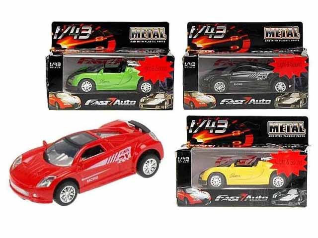 Auto kovové1:43 se světlem a zvukem