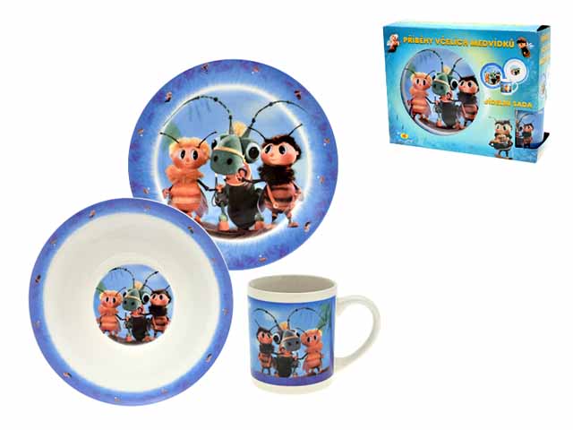 Porcelánová jídelní sada Včelích medvídků