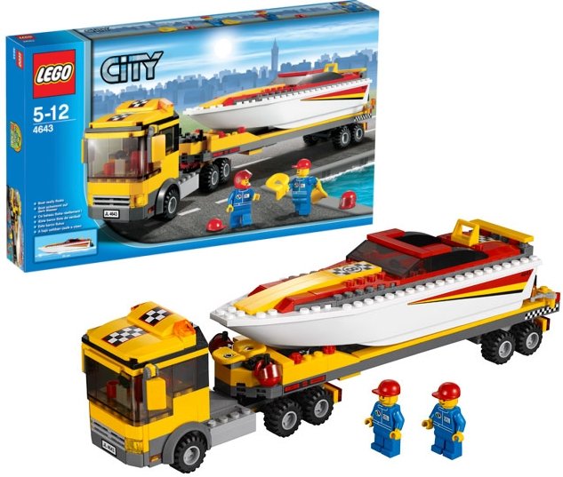 LEGO City 4643 Přeprava závodního člunu