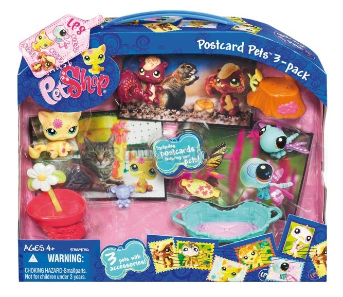 Littlest Pet Shop - 3 zvířátka s pohlednicemi a doplňky