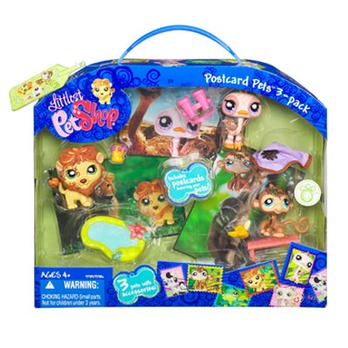 Littlest Pet Shop - 3 zvířátka s pohlednicemi a doplňky