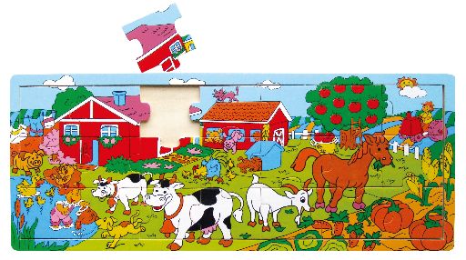 Deskové puzzle farma - 21 dílů