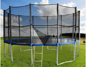 TRAMPOLÍNA 525 cm + SÍŤ + ŽEBŘÍK dětská zahradní trampolína s ochrannou sítí