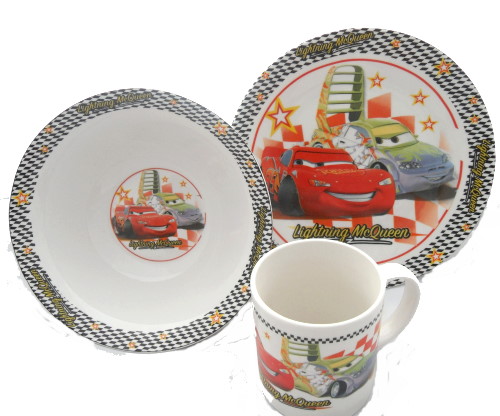 CARS 2 - Jídelní set (miska, talíř, hrnek)