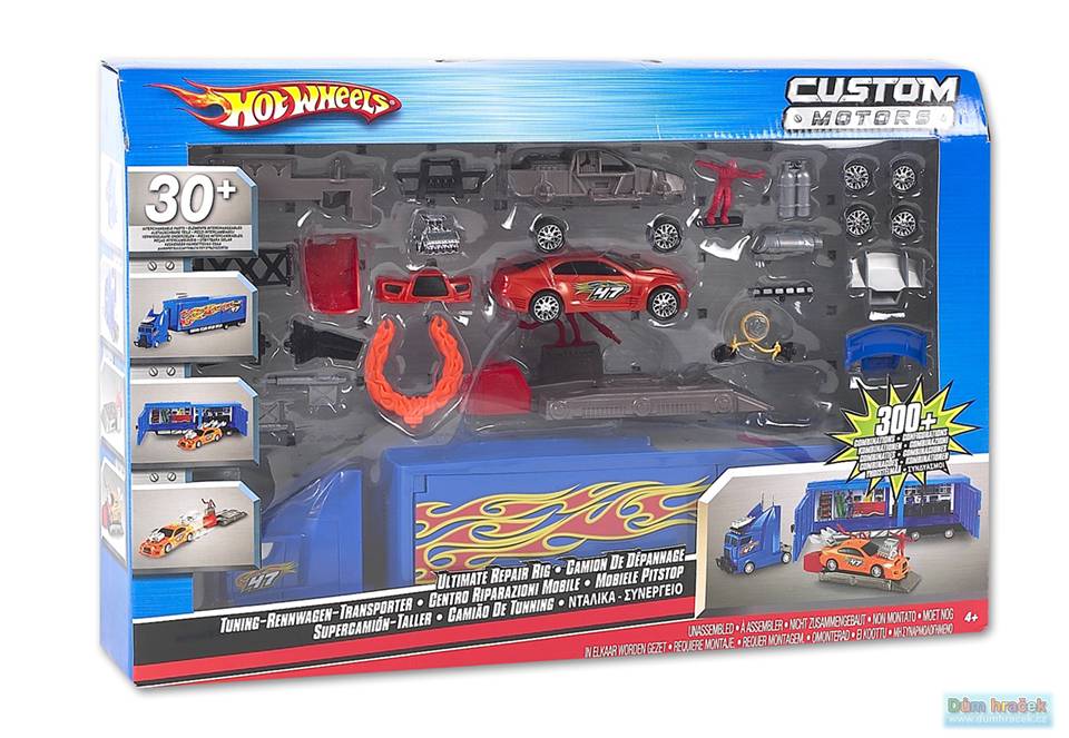 HOT WHEELS Custom Motors přepravní kamion pro závodní auto