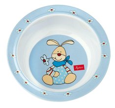 Zajíc SEMMEL BUNNY modrý talířek (21,5 cm) melamin NEW sigikid