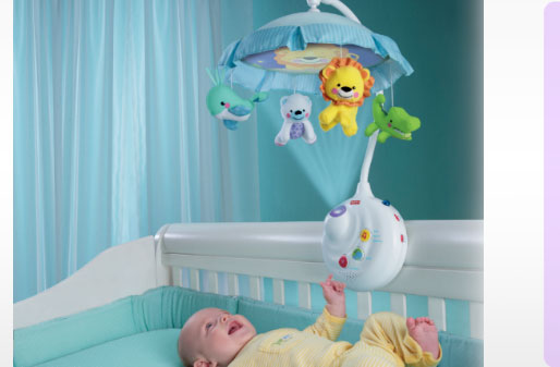 Kolotoč nad postýlku Fisher price Tlukot srdce N8849