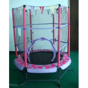 TRAMPOLÍNA 140 cm červená se SÍŤÍ zahradní dětská trampolína průměr 140 