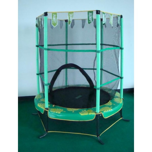 TRAMPOLÍNA 140 cm zelená se SÍŤÍ zahradní dětská trampolína průměr 140 
