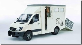 Bruder BRUDER 2533 Mercedes-Benz Sprinter přepravník koní + 1 kůň