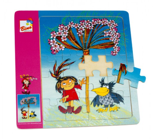 Minipuzzle "Mašinka" v dř. krabičce