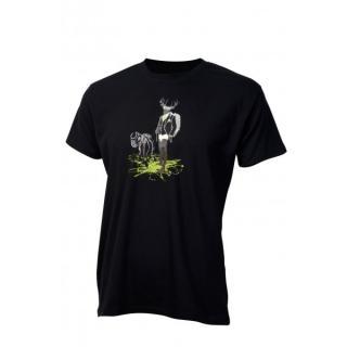 Pánské triko Dear Deer black Woox