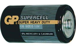 Baterie GP Supercell R20 (D, velké mono), 2 ks ve fólii