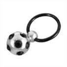 Piercing koule s černými kamínky