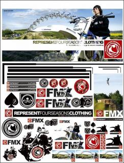 Dekorativní samolepky na zeď - FMX Represent