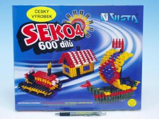 Stavebnice Seko 4 plast 600ks v krabici 35x29x3,5cm
