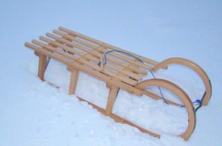Bukové dětské sáňky pro dva 102 cm