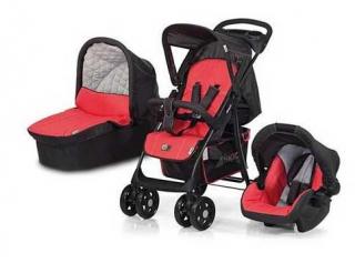 Kombinovaný kočárek Hauck sada Shopper 11 trio set wheel Red 