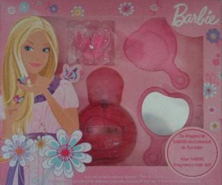 Barbie Pink - toaletní voda 75 ml + vlasová sada