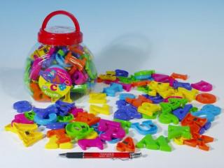 Magnety PÍSMENA + ČÍSLICE 94 ks DÓZA  