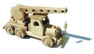 Dřevěné auto jeřáb