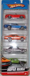 Mattel HOT WHEELS Auto kovová sada 5ks Mopar Mania