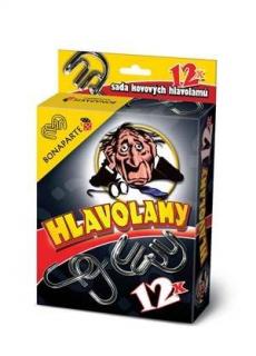 Kovové hlavolamy sada 12x