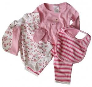 6 - DÍLNÝ KOJENECKÝ SET BABY TOWN růžový